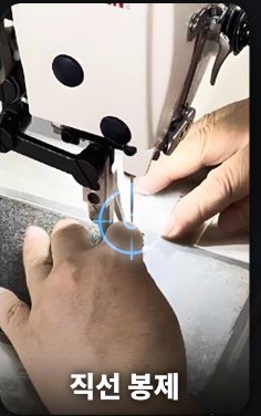 Straight sewing work